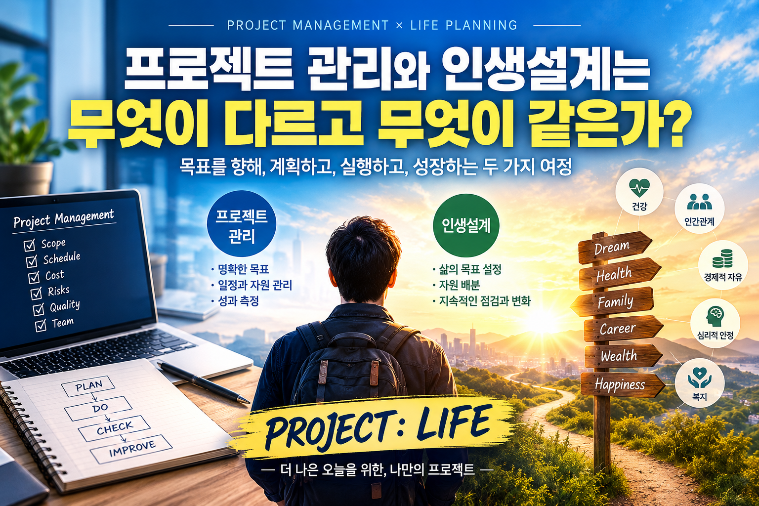 프로젝트인생의 설계 여정시 같은점, 다른점?
