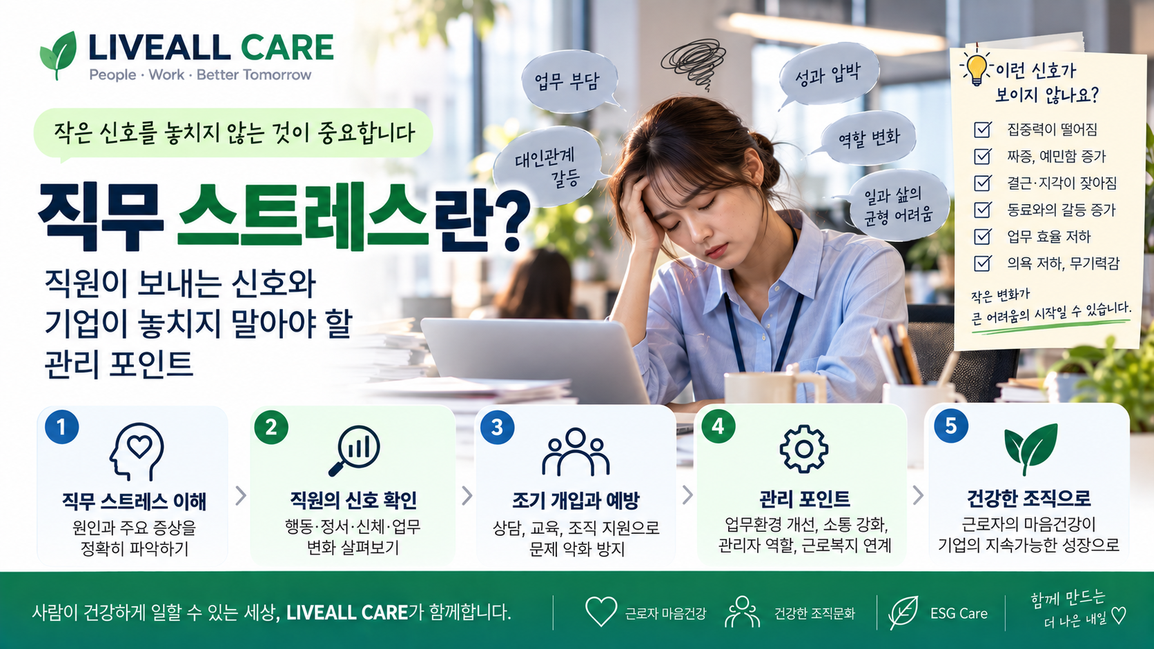 직무 스트레스 신호와 관리 포인트
